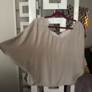 Grey/metallic silk Vince blouse
